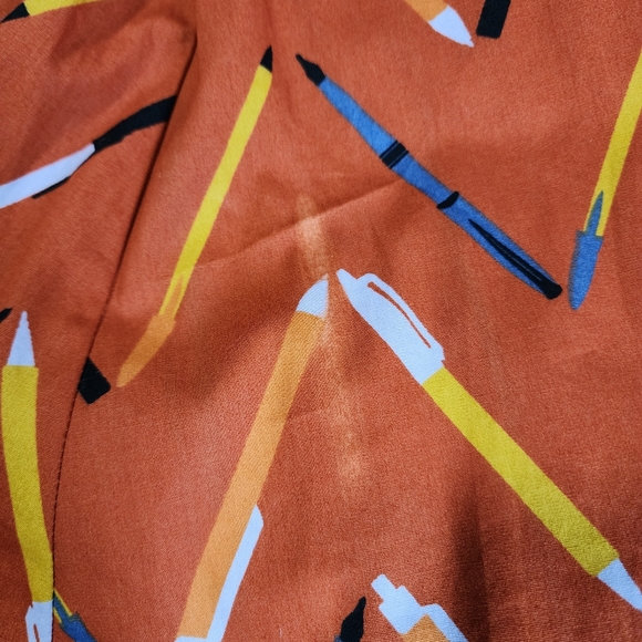 Modcloth Optimistic Effect Pen and Pencil Chevron A-Line Dress Size XXS - Picture 12 of 12